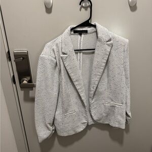 Amanda & Chelsea Textured Cream Blazer